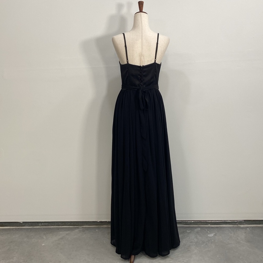 Modcloth Evening Gown Maxi Spaghetti Strap  Bridesmaids Black Tie Women's - Picture 3 of 14